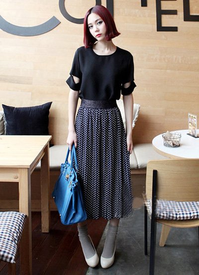 雪紡長裙風靡夏季 打造時尚復古OL風