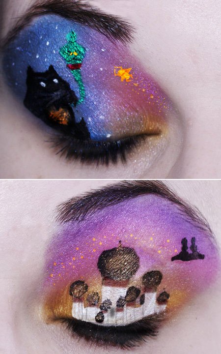 眼妝演繹迪斯尼經典動畫 超贊想象力