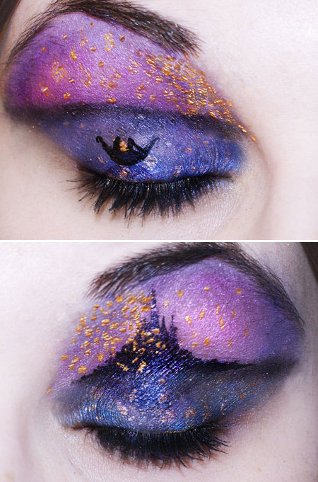 眼妝演繹迪斯尼經典動畫 超贊想象力