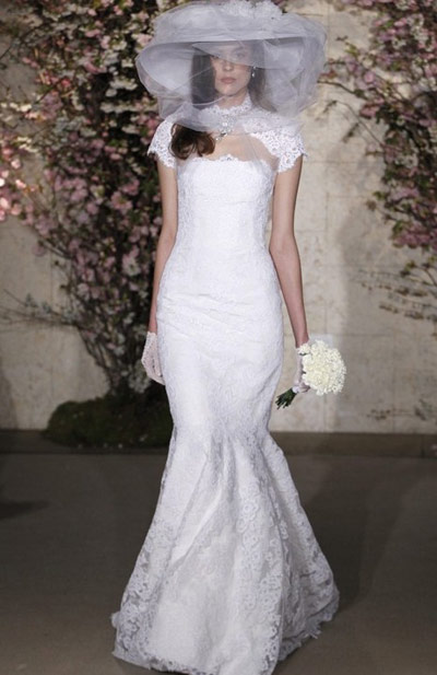 2012婚紗新趨勢 復古肩袖襲來