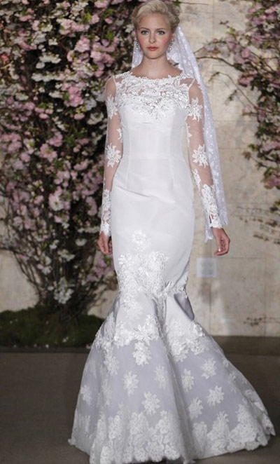 2012婚紗新趨勢 復古肩袖襲來