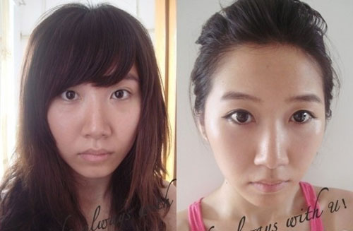 驚艷!網友曬出化妝前后對比照